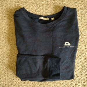 Tasc Performance Riverwalk French Terry Sweatshirt Navy Vamo Palmetto Bluff Logo